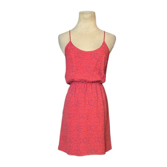 Broadway & Broome pink blue print silk halter mini dress size 4 - Picture 12 of 16